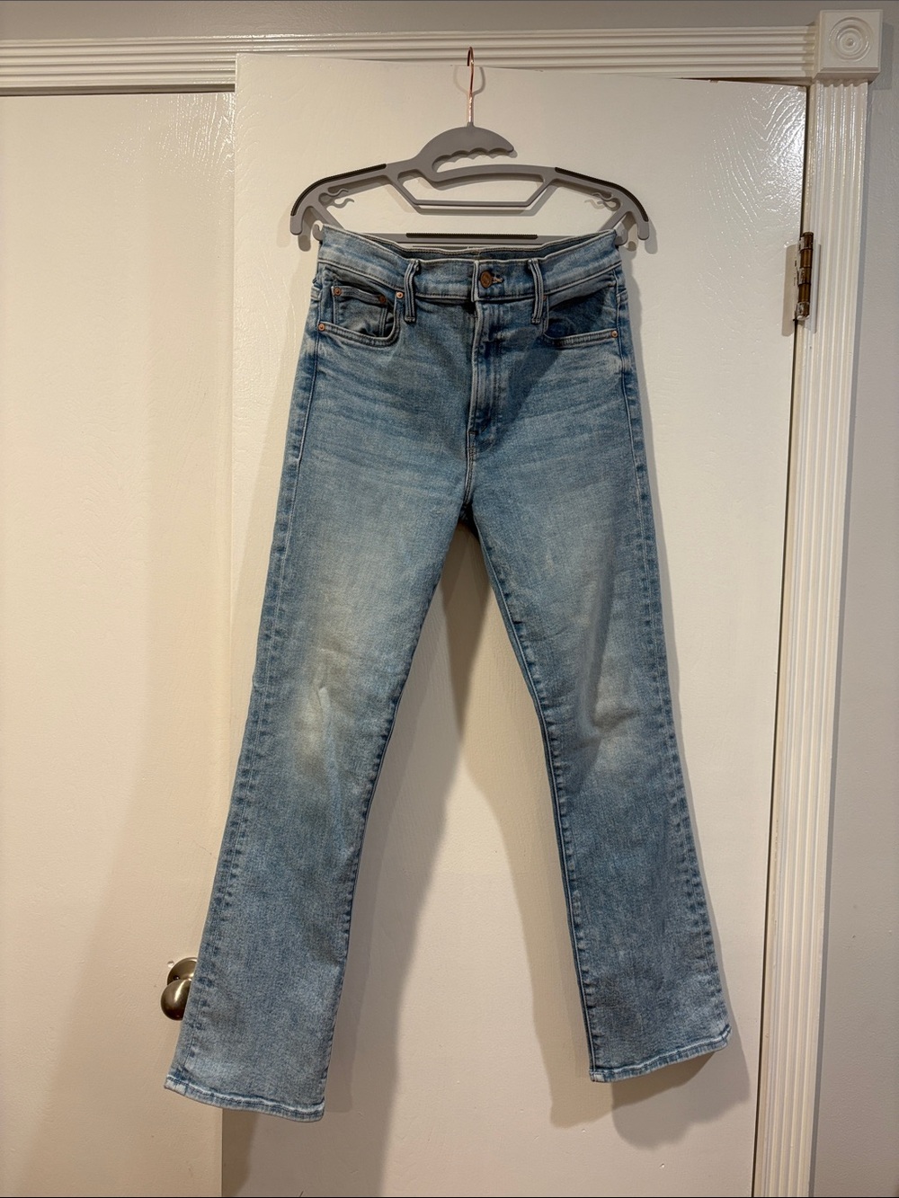 MOTHER The Insider Flood Light Wash Straight Tea Time Jeans Size 29 Quiet Luxury